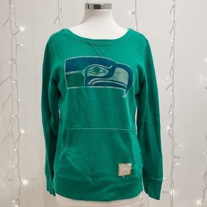 Vintage Retro Seattle Seahawks Sweatshirt, Women's Large